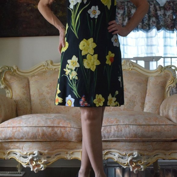 New DOLCE & GABBANA Runway Artistic Floral Design Lined dress IT 42,US 6-8, S-M. - Picture 2 of 11